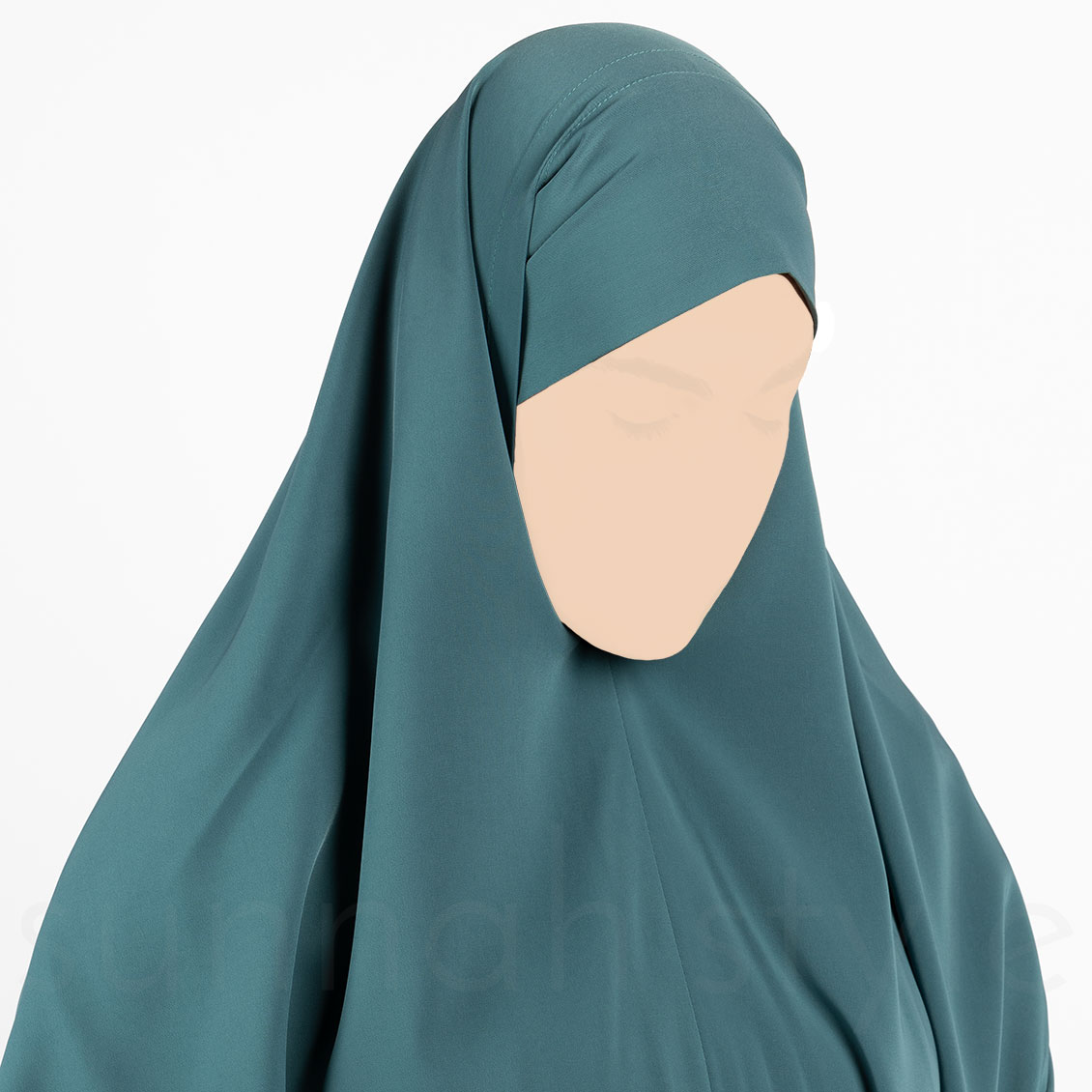 Sunnah Style Essentials Tie-Back Khimar Knee Length Teal